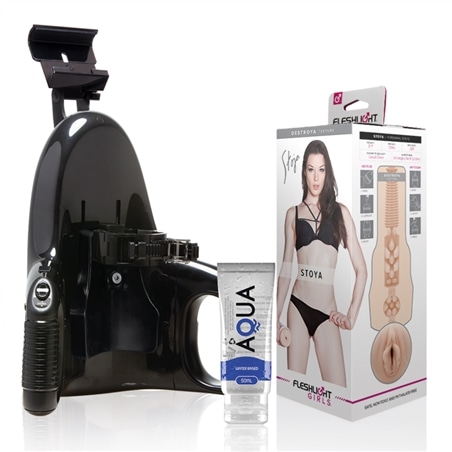 Fleshlight - Vagina Stoya Destroya + Lançamento Universal + Lubrificante Aqua Quality 50 Ml - PR2010382193