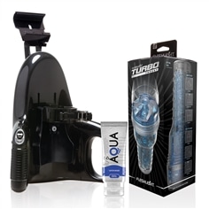 Fleshlight - Turbo Thrust Blue Ice + Lançamento Universal + Lubrificante de Qualidade Aqua 50 Ml - PR2010382186
