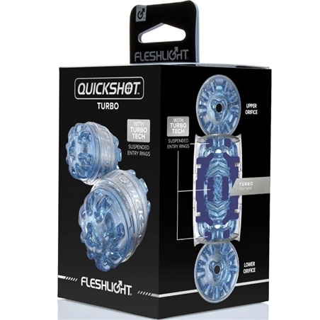 Fleshlight - Masturbador Quickshot Turbo Azul Gelo #5 - PR2010381760