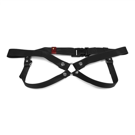 Arnês Artesanal Em Couro Preto 3 Cm/ M Lulú Lafem - PR2010385910