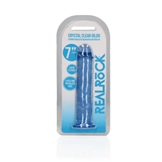 Dildo Straight Realistic Crystal Clear 7 /18 Cm Azul Realrock - PR2010387050 2