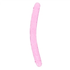 Dildo Duplo Crystal Clear Realistic Dong 13 /34 Cm Rosa Realrock - PR2010387056