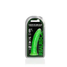Dildo Slim Realistic Dildo Glow In The Dark 6'' / 15,5 Cm Realrock - PR2010387087 2
