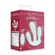 Vibrador 3-1 de Silicone Liquido Breezy Blue Loveline - PR2010387325 2