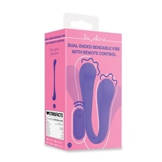 Vibrador Flexível com Comando Dual-Ended Bendable Roxo Loveline - PR2010387799 2
