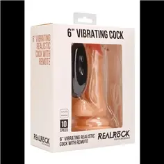 Vibrador Realístico com Testículos Realrock 6" Branco - PR2010332017 2