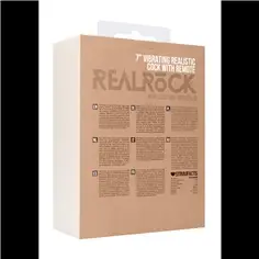 Vibrador Realístico com Testículos Realrock 7" Branco - PR2010332018
