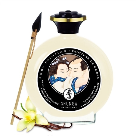 Tinta Corporal Shunga Chocolate Branco 100ml - Branco - PR2010301198