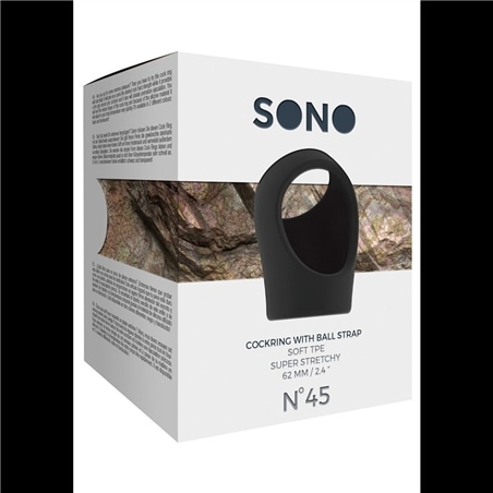 Anel Para O Pénis Com Alça Para Testículos Sono Nº45 Preto - Preto - PR2010343553