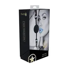 Mordaça de Silicone Respirável Venice Collection Preto Ouch! - PR2010387835 2