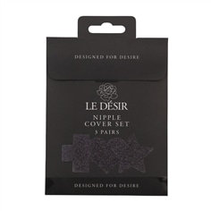 Conjunto de 3 Tapa Mamilos Cross Star Heart Pretos Le Désir - PR2010387793 2