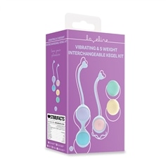 Bolas Vaginais Vibratórias com Comando e 5 Pesos Intercambiáveis Kegel Kit Roxo Loveline - PR2010387800 2