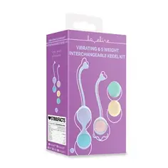 Bolas Vaginais Vibratórias com Comando e 5 Pesos Intercambiáveis Kegel Kit Roxo Loveline - PR2010387800 2