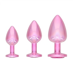 Paris Collection - Metal Anal Plug Set - Pink - PR2010387593