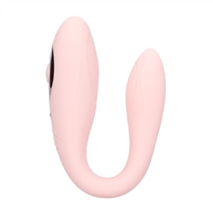 Vibrador de Casal com Comando Charme Vibe Rosa Loveline - PR2010387813