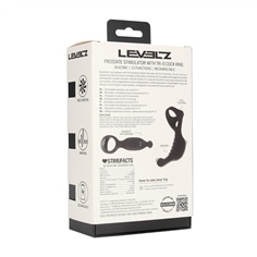 Estimulador de Próstata Vibratório Em Silicone com Anel para o Pénis Tri o Preto Levelz - PR2010387679