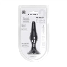 Plug Anal de Silicona Slim M Preto Levelz - PR2010387736
