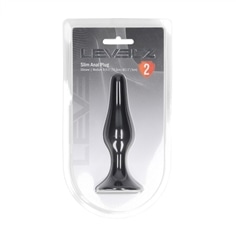 Plug Anal de Silicona Slim M Preto Levelz - PR2010387736 2