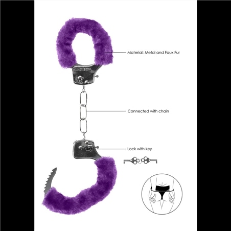 Algemas com Peluche Pleasure Furry Handcuffs Roxas #4 - PR2010314487