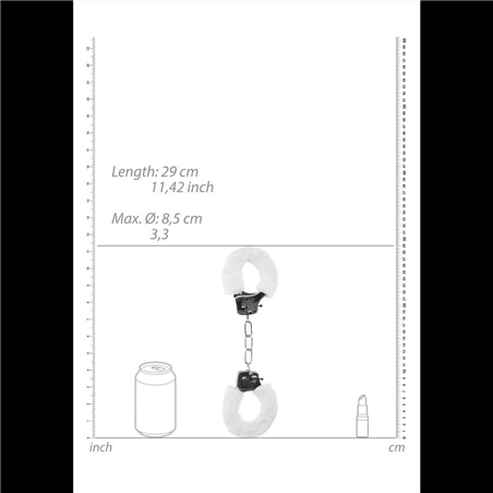 Algemas com Peluche Pleasure Furry Handcuffs Brancas #5 - PR2010319879