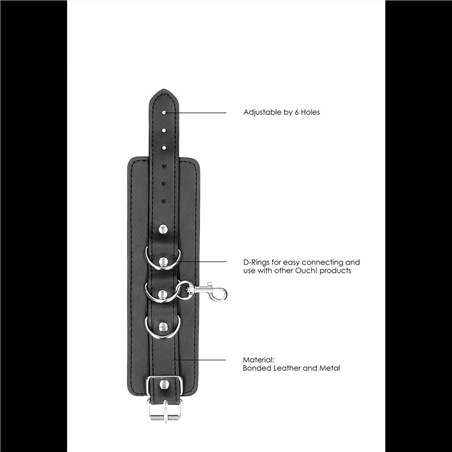 Algemas Para Os Pulsos E Tornozelos Ouch! Leather Hand And - Preto #6 - PR2010318032