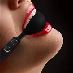 Mordaça Ouch! Silicone Ball Gag Preta - Preto - PR2010345410