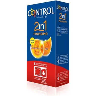 Preservativos Control 2In1 Finissimo + Lube Nature 6 Uni. - PR2010348147