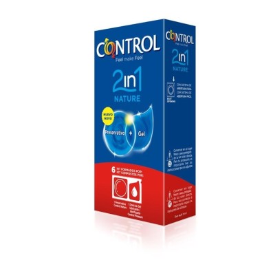 Preservativos Control 2In1 Nature + Lube Nature 6 Unidades - PR2010347685