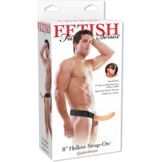 Strap-On Oco 8'' Hollow Fetish Fantasy Series Branco - Pele - PR2010320953