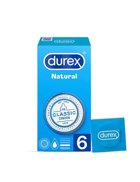 Preservativos Durex Natural Plus 6 Unidades - PR2010308216