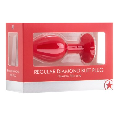Plug Anal Diamond Butt Plug Regular Vermelho - Vermelho #1 - PR2010343360
