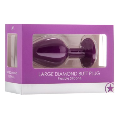 Plug Anal Diamond Butt Plug Grande Roxo - Roxo #1 - PR2010343363