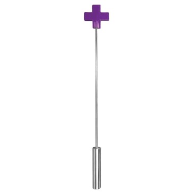 Chibata Ouch! Leather Cross Tipped Metal Crop Roxa - Roxo - PR2010328645