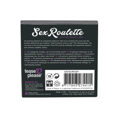 Jogo Sex Roulette Kamasutra Nl-De-En-Fr-Es-It-Pl-Ru-Se-No #2 - PR2010352598