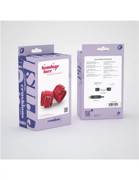 Algemas de Couro Bondage Love Crushious Vermelhas #3 - PR2010371766
