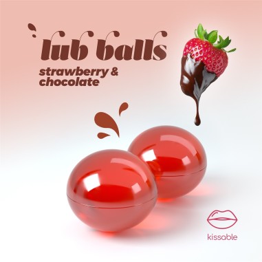 Bolinhas Explosivas Lubrificantes com Sabor a Morango & Chocolate Lub Balls Crushious - PR2010372949
