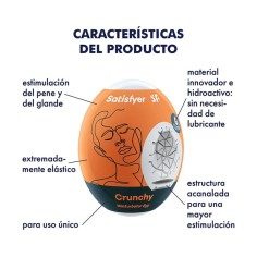 Pack de 3 Masturbadores Ovo Masturbator Egg Crunchy Satisfyer - PR2010372611 2