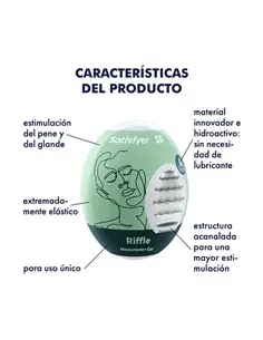 Pack de 3 Masturbadores Ovo Masturbator Egg Riffle Satisfyer - PR2010372612 2