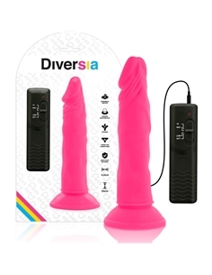 Dildo Flexível Vibratório 23 Cm Diversia Rosa - PR2010372870 2