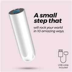 Quackers Bala Vibratória Recarregável Por Usb Branca Crushious - PR2010375802