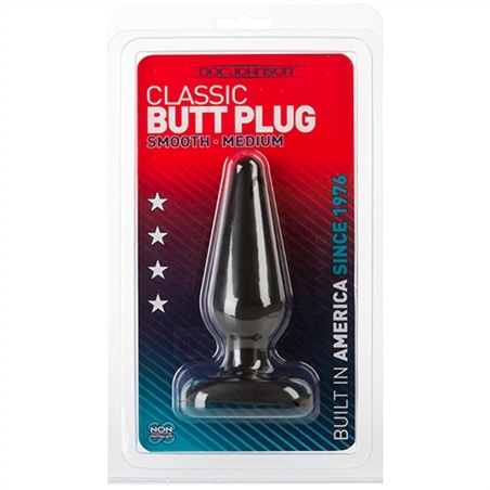 Plug Anal Doc Johnson Classic Butt Plug Preto Medium - Preto #1 - PR2010332079