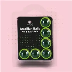6 Bolas Lubrificantes Brazilian Balls Shock Efeito Vibrador - PR2010359602