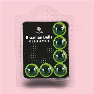 6 Bolas Lubrificantes Brazilian Balls Shock Efeito Vibrador - PR2010359602